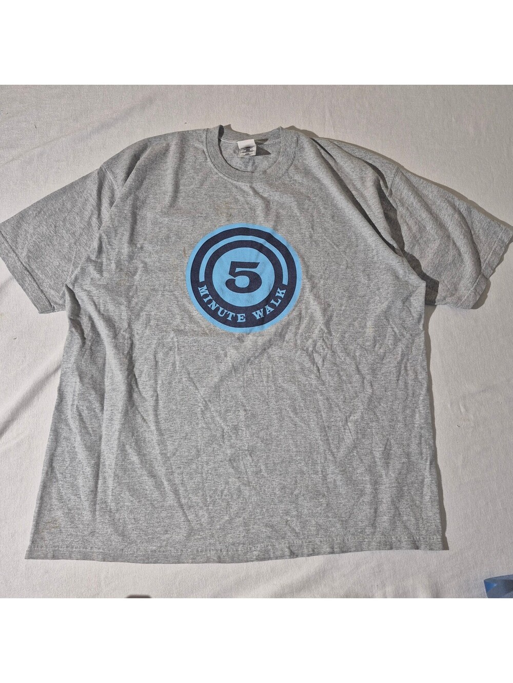 5 Minute Walk 2XL XXL Record Company Tee gray graphic T-shirt